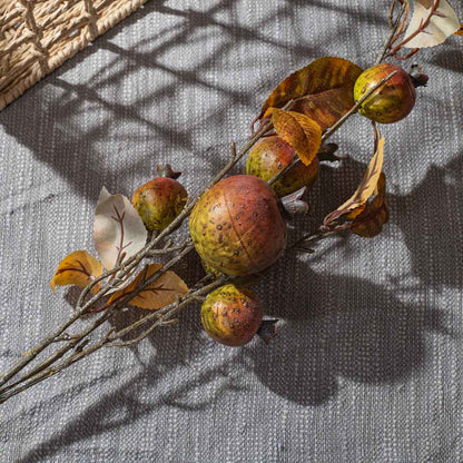 Yellow-Rust Artificial Flower Branch – 87cm PVC Plastic &amp; Nylon