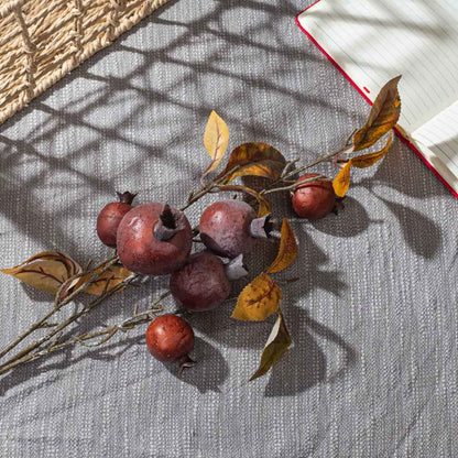 Tan Artificial Pomegranate Stem – 87 cm PVC &amp; Nylon