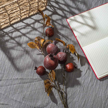 Tan Artificial Pomegranate Stem – 87 cm PVC &amp; Nylon
