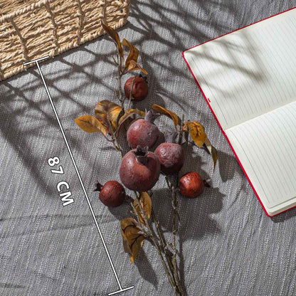 Tan Artificial Pomegranate Stem – 87 cm PVC &amp; Nylon