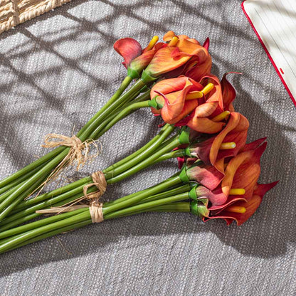 Yellow Artificial Flower Bunch –36cm PVC &amp; Nylon