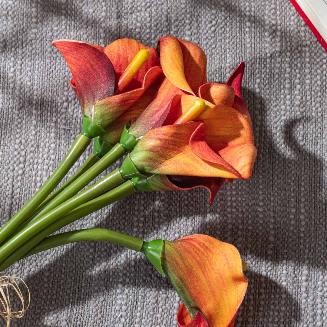 Yellow Artificial Flower Bunch –36cm PVC &amp; Nylon