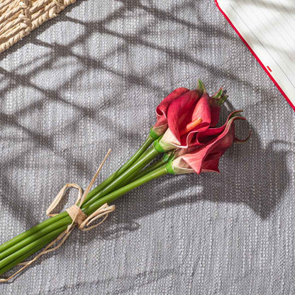 Red Artificial Flower Bunch –36cm PVC &amp; Nylon