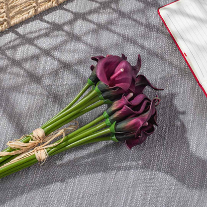 Purple Artificial Flower Bunch – 36cm PVC &amp; Nylon