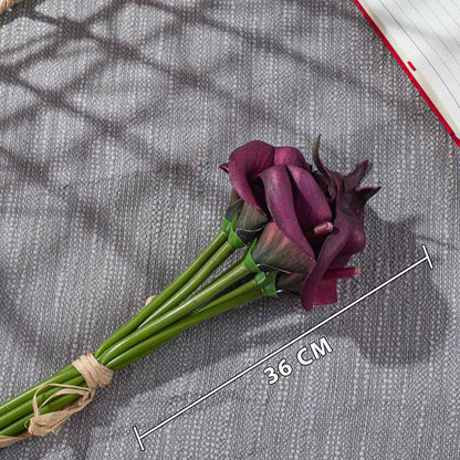 Purple Artificial Flower Bunch – 36cm PVC &amp; Nylon