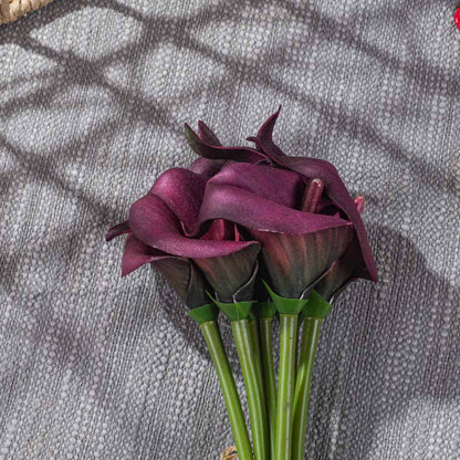 Purple Artificial Flower Bunch – 36cm PVC &amp; Nylon