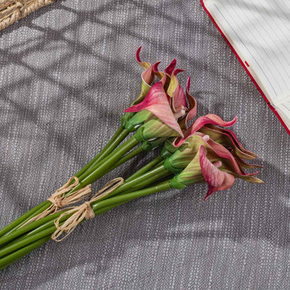 Pink Artificial Flower Bunch – 36cm PVC &amp; Nylon