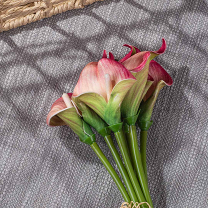 Pink Artificial Flower Bunch – 36cm PVC &amp; Nylon