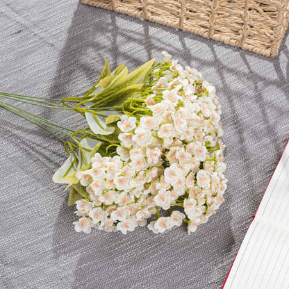 OffWhite Artificial Flower Bunch – 45cm PVC &amp; Nylon