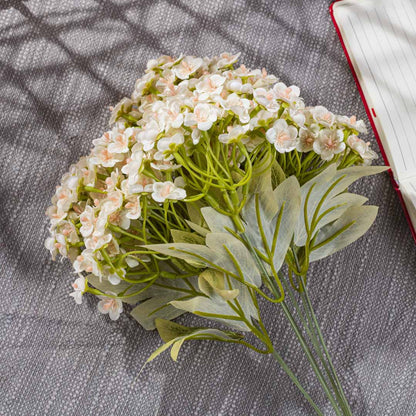 OffWhite Artificial Flower Bunch – 45cm PVC &amp; Nylon