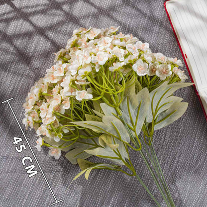 OffWhite Artificial Flower Bunch – 45cm PVC &amp; Nylon