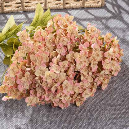 CreamPink Artificial Flower Bunch – 45cm PVC &amp; Nylon