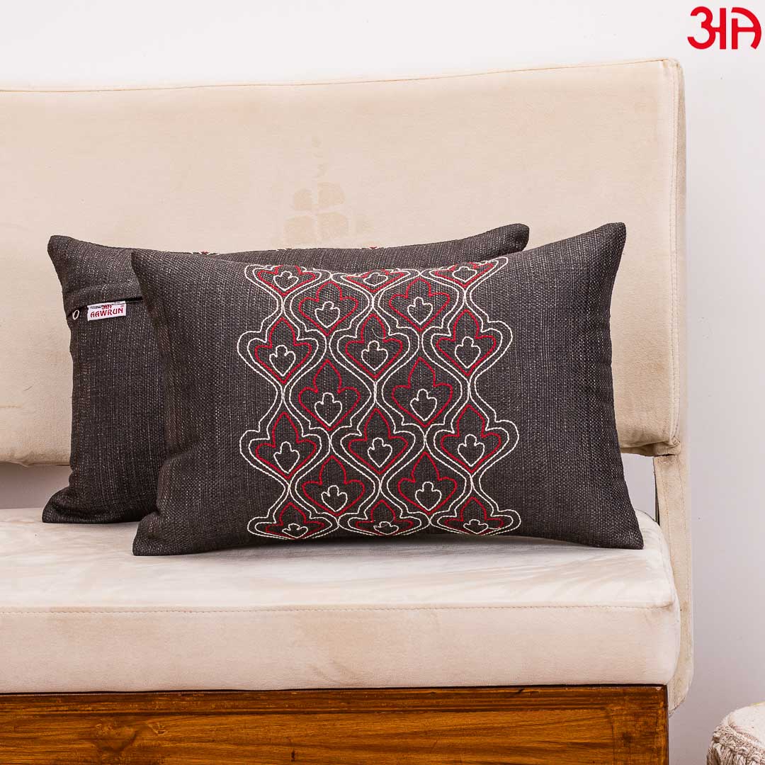 Spades Desgin Embellished Cushion Cover