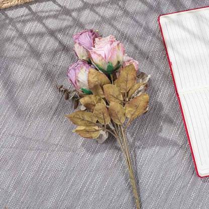 PinkViolet Artificial Flower Bunch – 54cm PVC &amp; Nylon