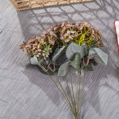 LightBrown Artificial Flower Bunch – 42cm PVC &amp; Nylon