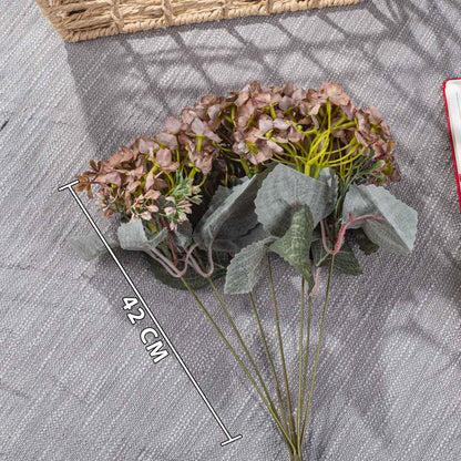 LightBrown Artificial Flower Bunch – 42cm PVC &amp; Nylon