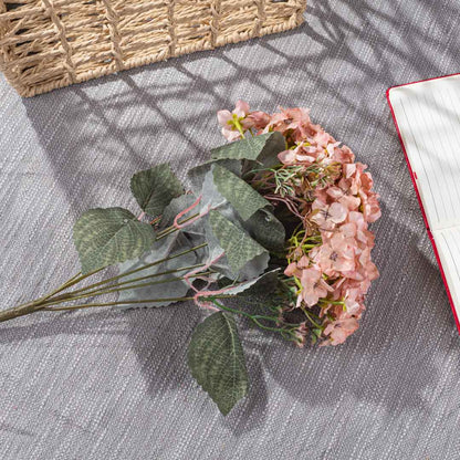 Peach Artificial Flower Bunch – 42cm PVC &amp; Nylon