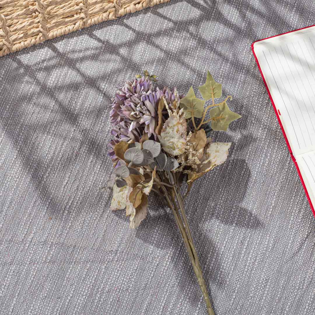 Violet Artificial Flower Bunch – 31cm PVC &amp; Nylon