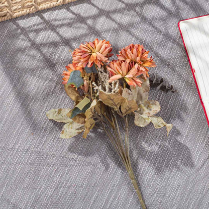 Yellow Artificial Flower Bunch – 31cm PVC &amp; Nylon