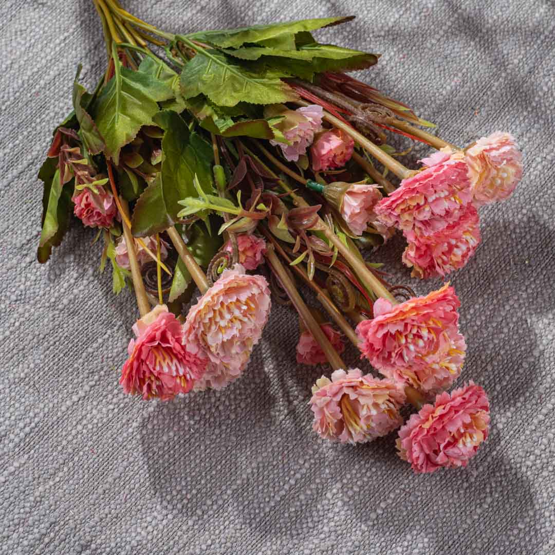 PinkPeach Artificial Flower Bunch – 41cm PVC &amp; Nylon