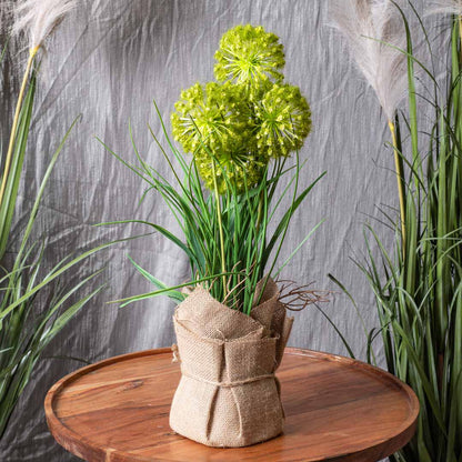 Green Artificial Flower Bunch – 12×50cm PVC Plastic &amp; Nylon