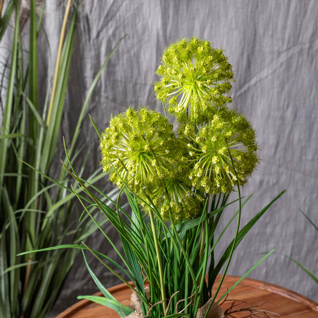 Green Artificial Flower Bunch – 12×50cm PVC Plastic &amp; Nylon