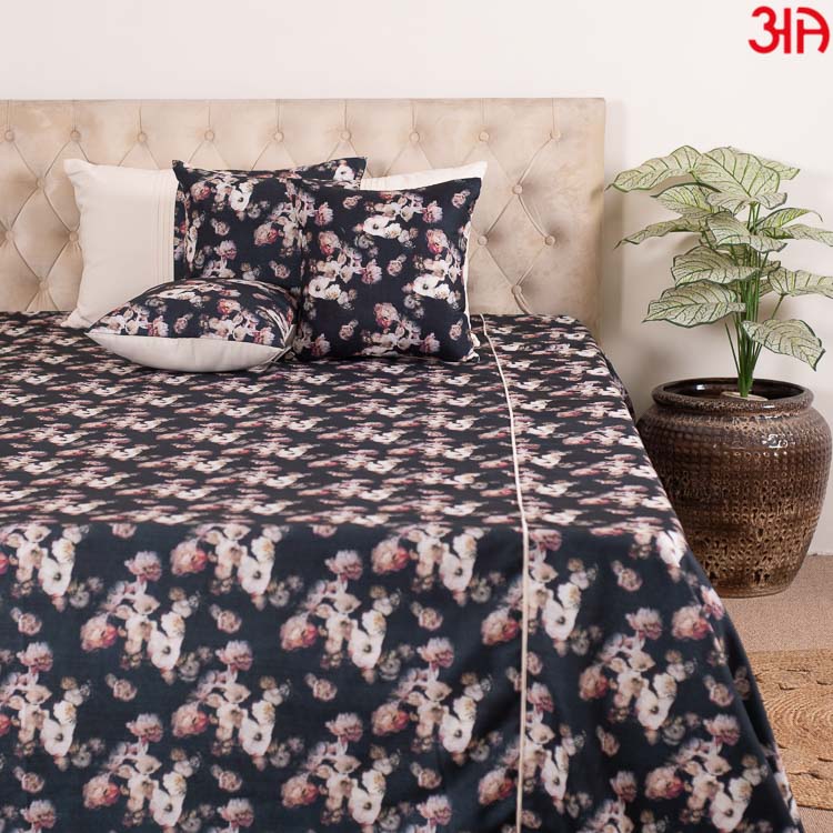 Floral King Size (100x108)-Inch Cotton Bedcover Set (1+2+2)