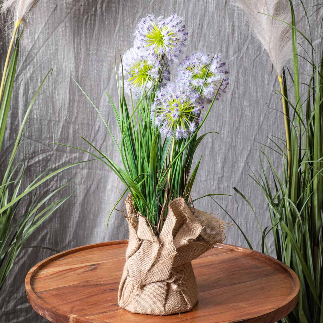 Lite Violet Artificial Flower Arrangement – 12×50cm PVC Plastic &amp; Nylon