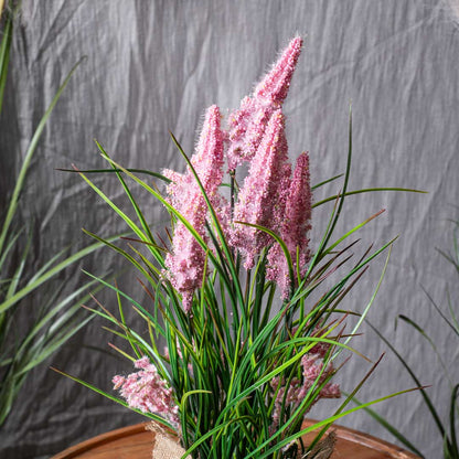 Baby Pink Artificial Flower Bunch – 14×53cm PVC Plastic &amp; Nylon