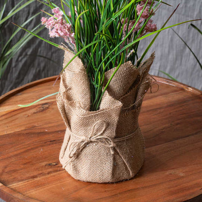 Baby Pink Artificial Flower Bunch – 14×53cm PVC Plastic &amp; Nylon