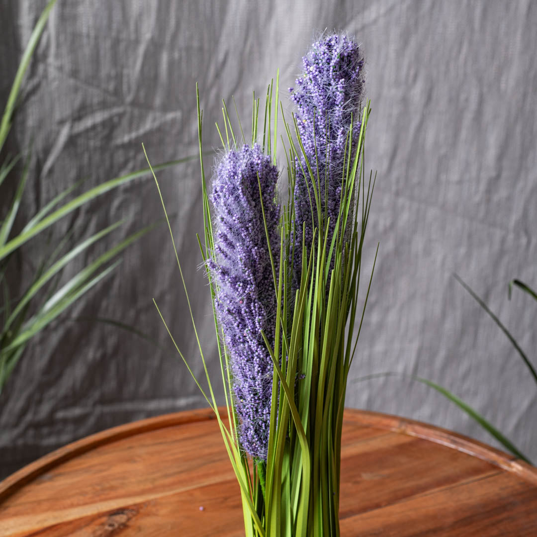 Violet Artificial Flower Bunch – 6×42cm PVC Plastic &amp; Nylon