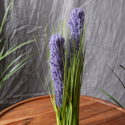 Violet Artificial Flower Bunch – 6×42cm PVC Plastic &amp; Nylon