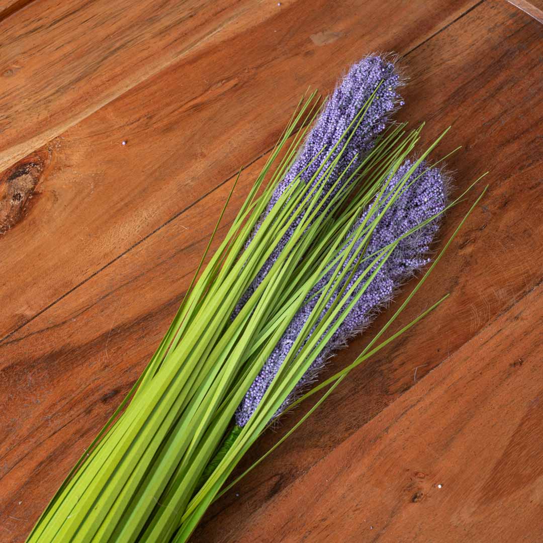 Violet Artificial Flower Bunch – 6×42cm PVC Plastic &amp; Nylon