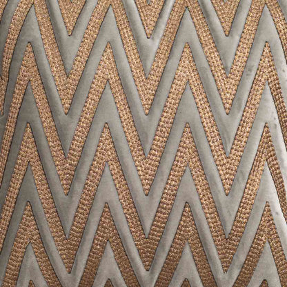 ChevronWeave Grey Velvet Cushion Cover – 16x16 Inch Stylish Home Décor