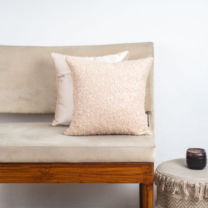 SequinWeave Antique Polyester Cushion Cover – 16x16 Inch Stylish Home Décor