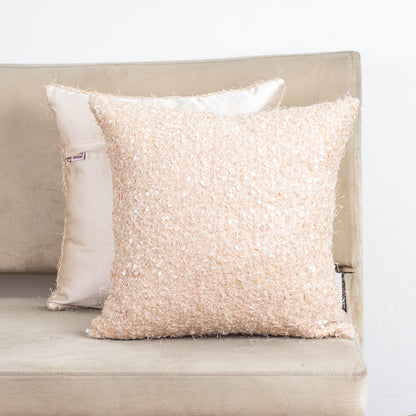 SequinWeave Antique Polyester Cushion Cover – 16x16 Inch Stylish Home Décor