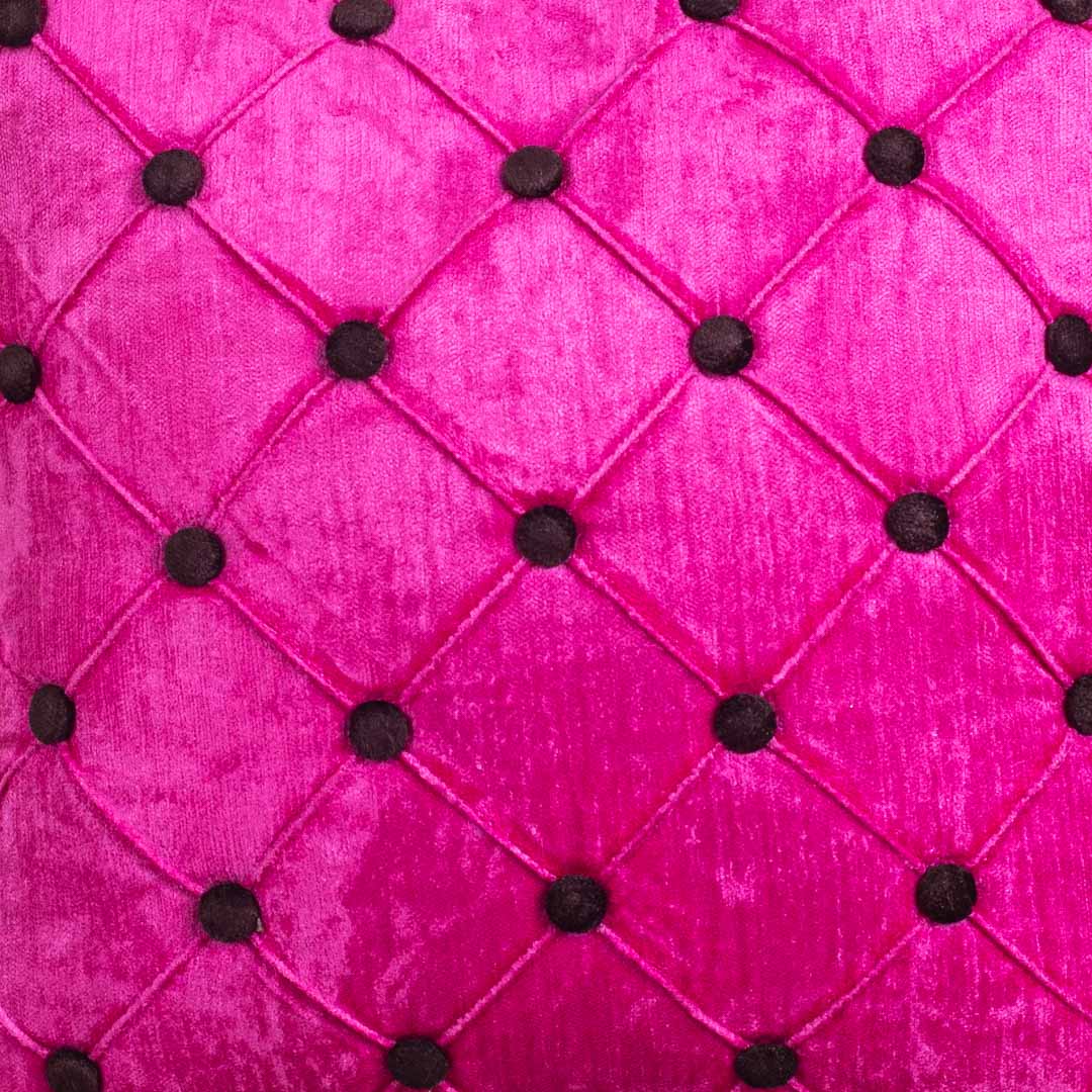 DotGrid Black-Red Velvet Cushion Cover – 16x16 Inch Stylish Home Décor