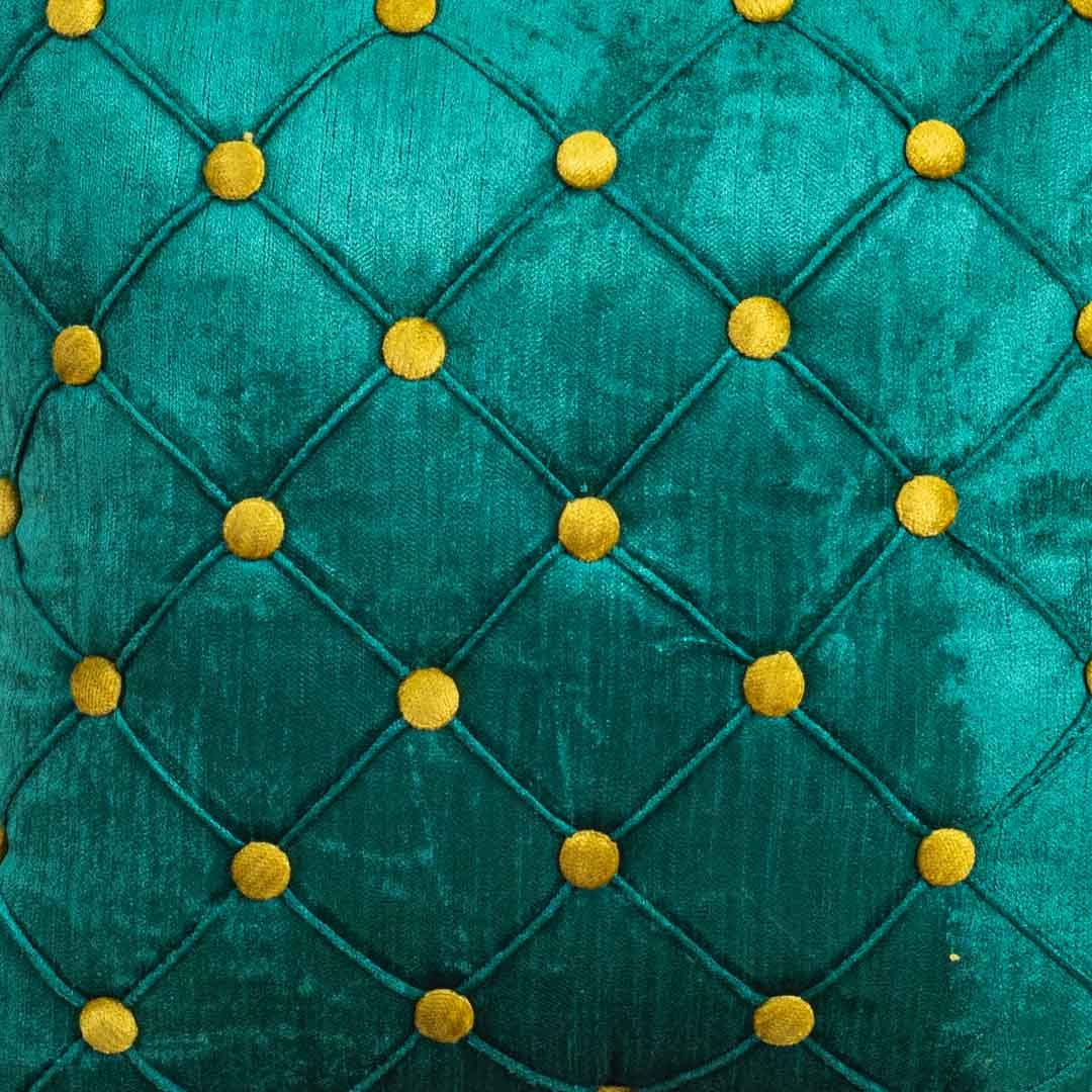 DotGrid Black-Red Velvet Cushion Cover – 16x16 Inch Stylish Home Décor