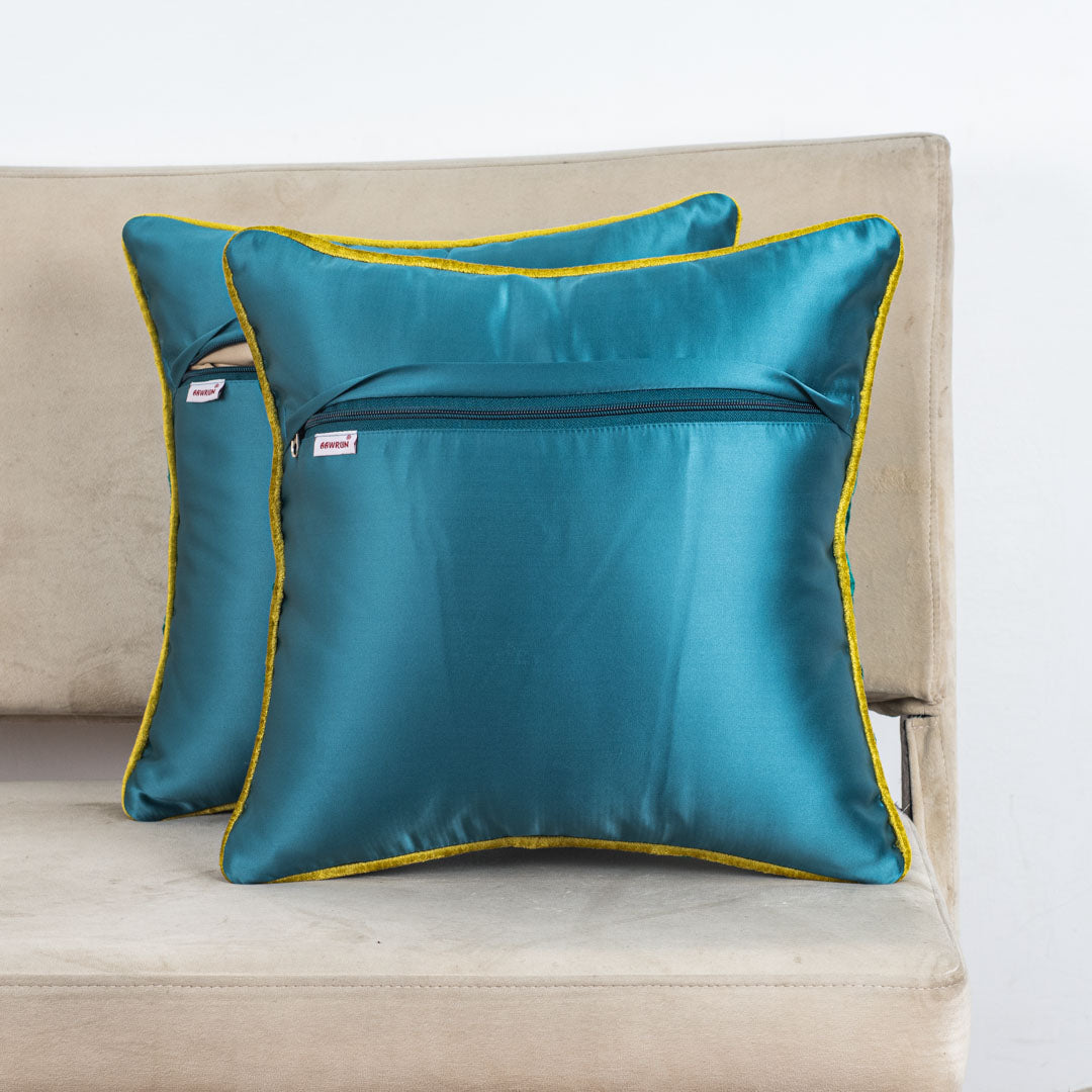 DotGrid Black-Red Velvet Cushion Cover – 16x16 Inch Stylish Home Décor