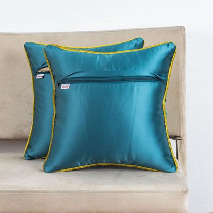 DotGrid Black-Red Velvet Cushion Cover – 16x16 Inch Stylish Home Décor