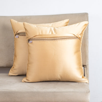 StarQuilt Blue Satin Cushion Cover – 16x16 Inch Stylish Home Décor