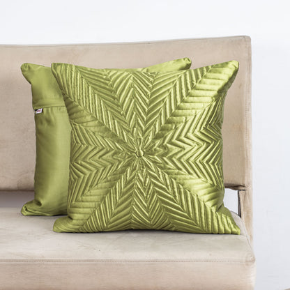 StarQuilt Blue Satin Cushion Cover – 16x16 Inch Stylish Home Décor