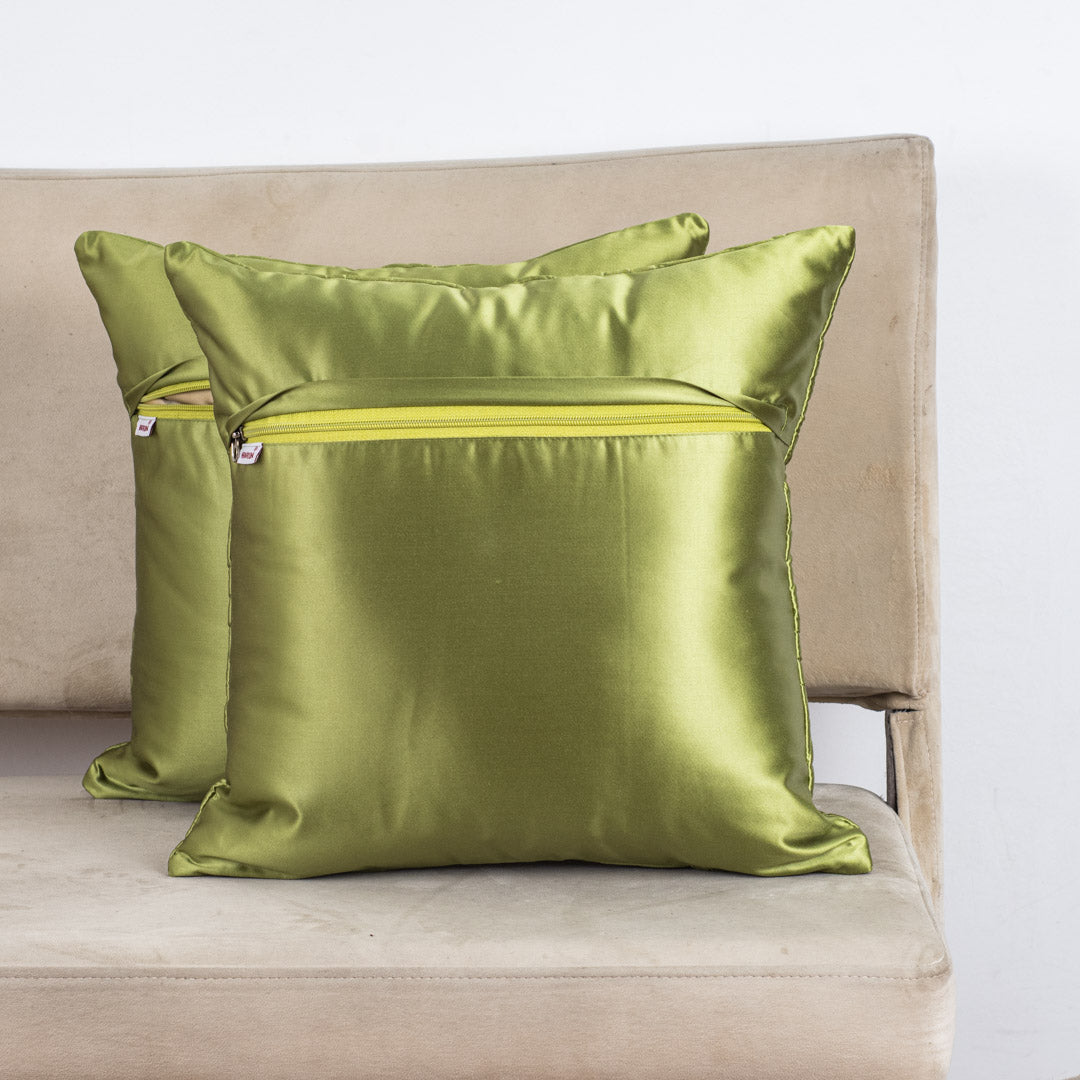 StarQuilt Blue Satin Cushion Cover – 16x16 Inch Stylish Home Décor