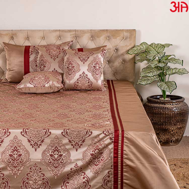 Copper King Size (100x108)-Inch Bedcover Set (1+2+2)