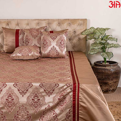 Copper king size bedcover set