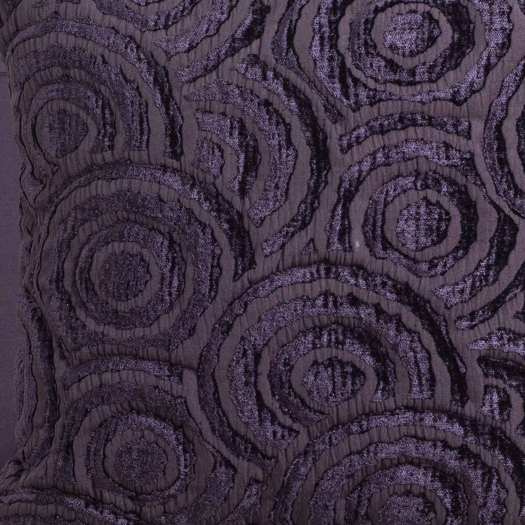 SwirlText Purple Chenille Cushion Cover – 16x16 Inch Stylish Home Décor