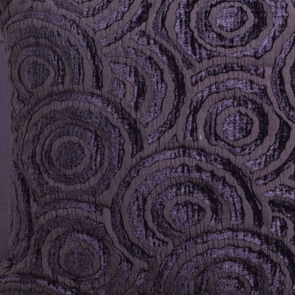 SwirlText Purple Chenille Cushion Cover – 16x16 Inch Stylish Home Décor