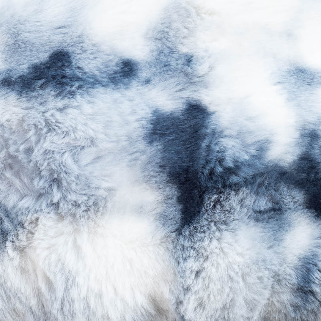 Velvet &amp; Fur Tie-Dye Pom-Pom Cushion – 12×18"