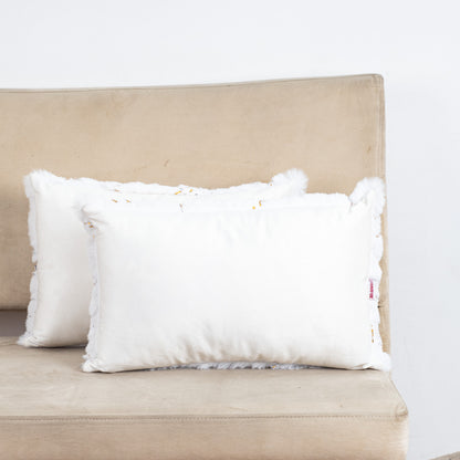 Velvet &amp; Fur Foil Print Cushion – 12X18&