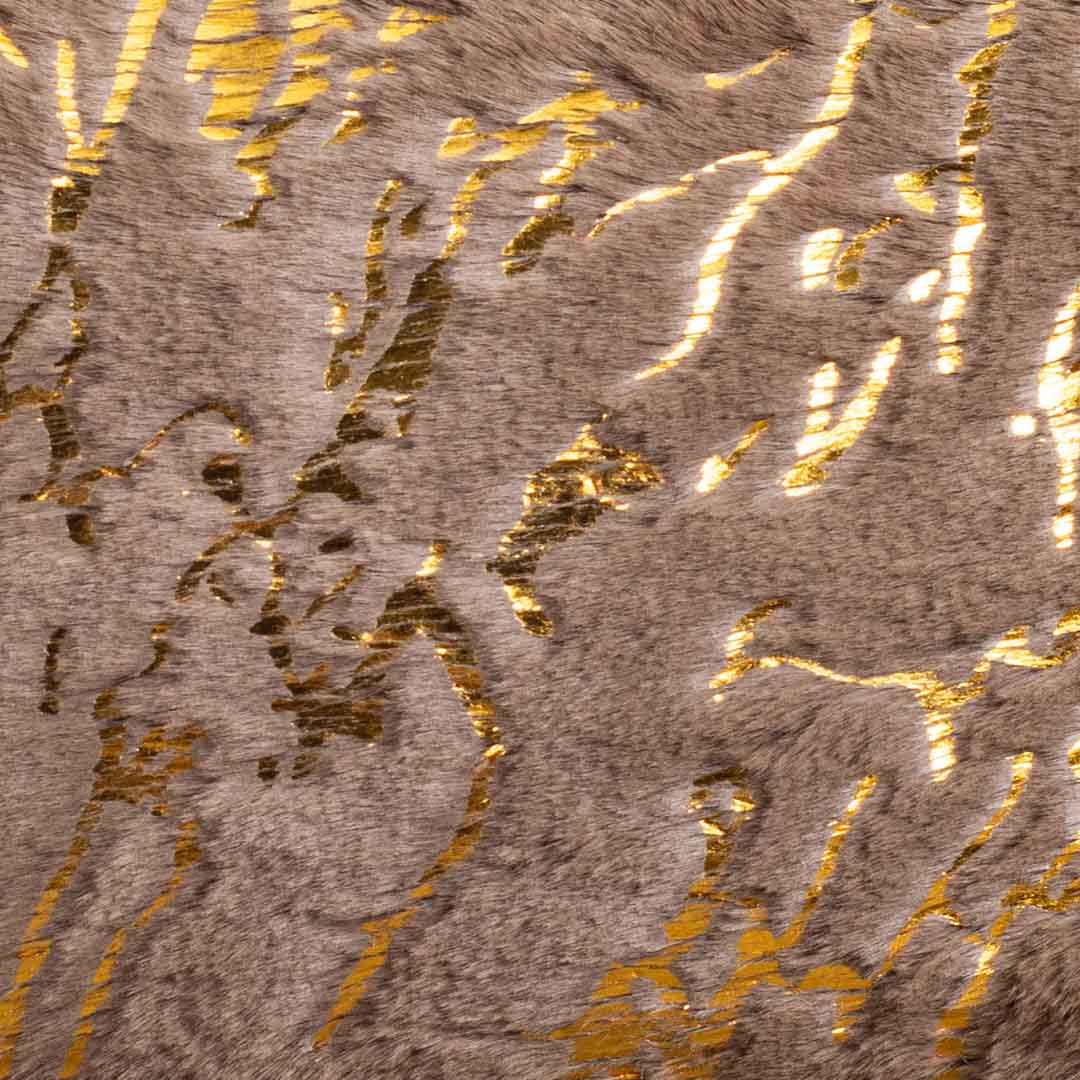 Velvet &amp; Fur Foil Print Cushion – 12X18&